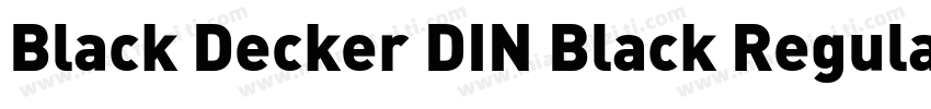 Black Decker DIN Black Regular字体转换